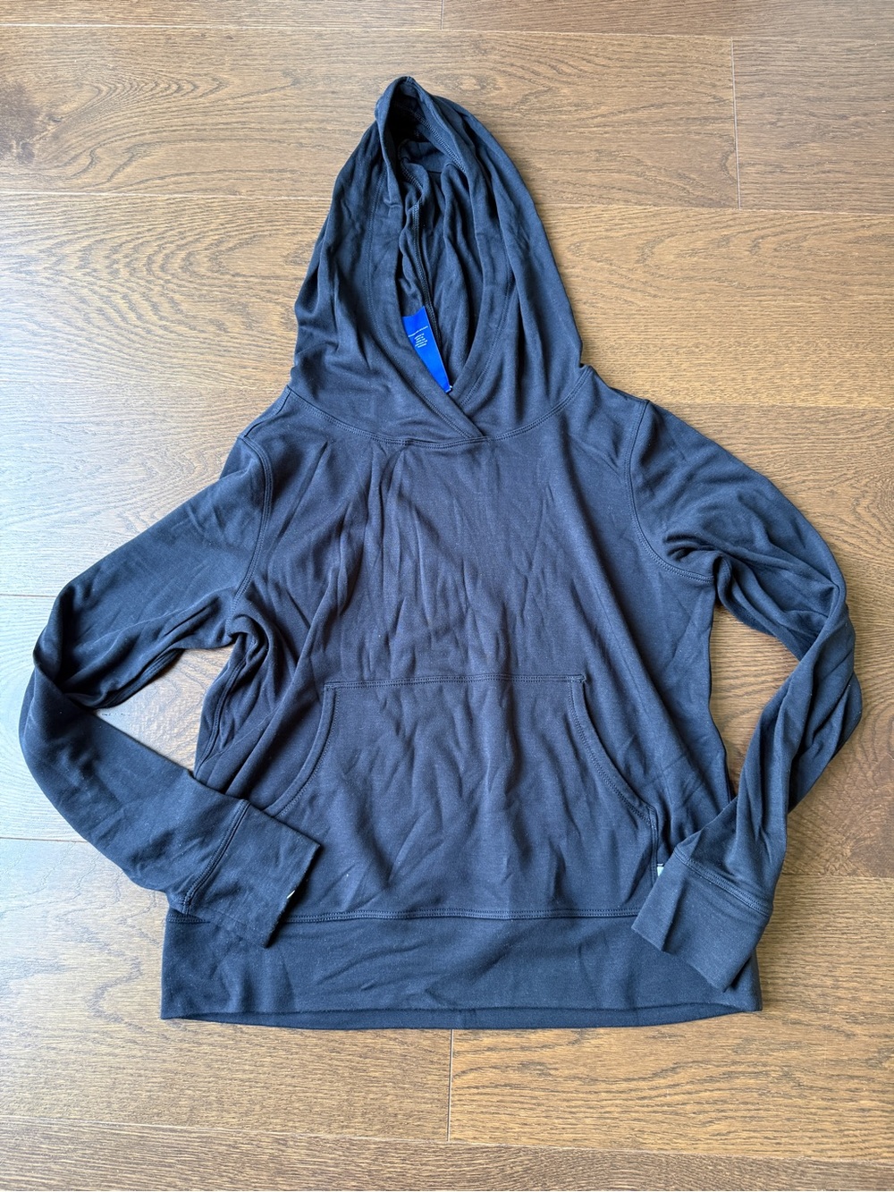 Kit and Ace Women's Black Hooded Pullover Sweater